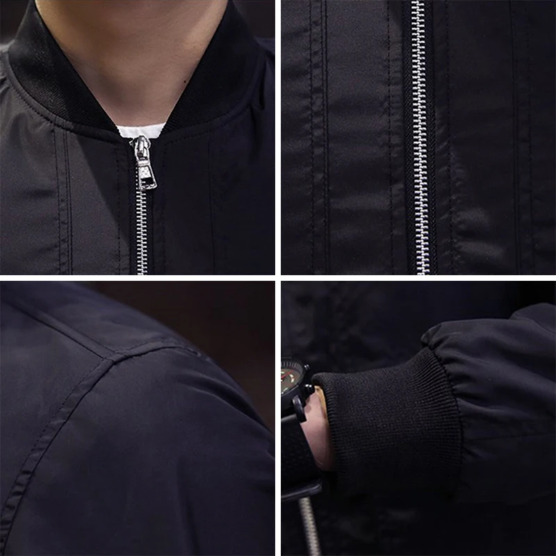 Modern Black Slim Fit Stand Collar Jacket Coat for Men, Thin and Lightweight, Long Sleeve, Sizes M~2XL, Made of Polyester
Modern Black Slim Fit Stand Collar Jacket Coat for Men, Thin and Lightweight, Long Sleeve, Sizes M~2XL, Made of Polyester