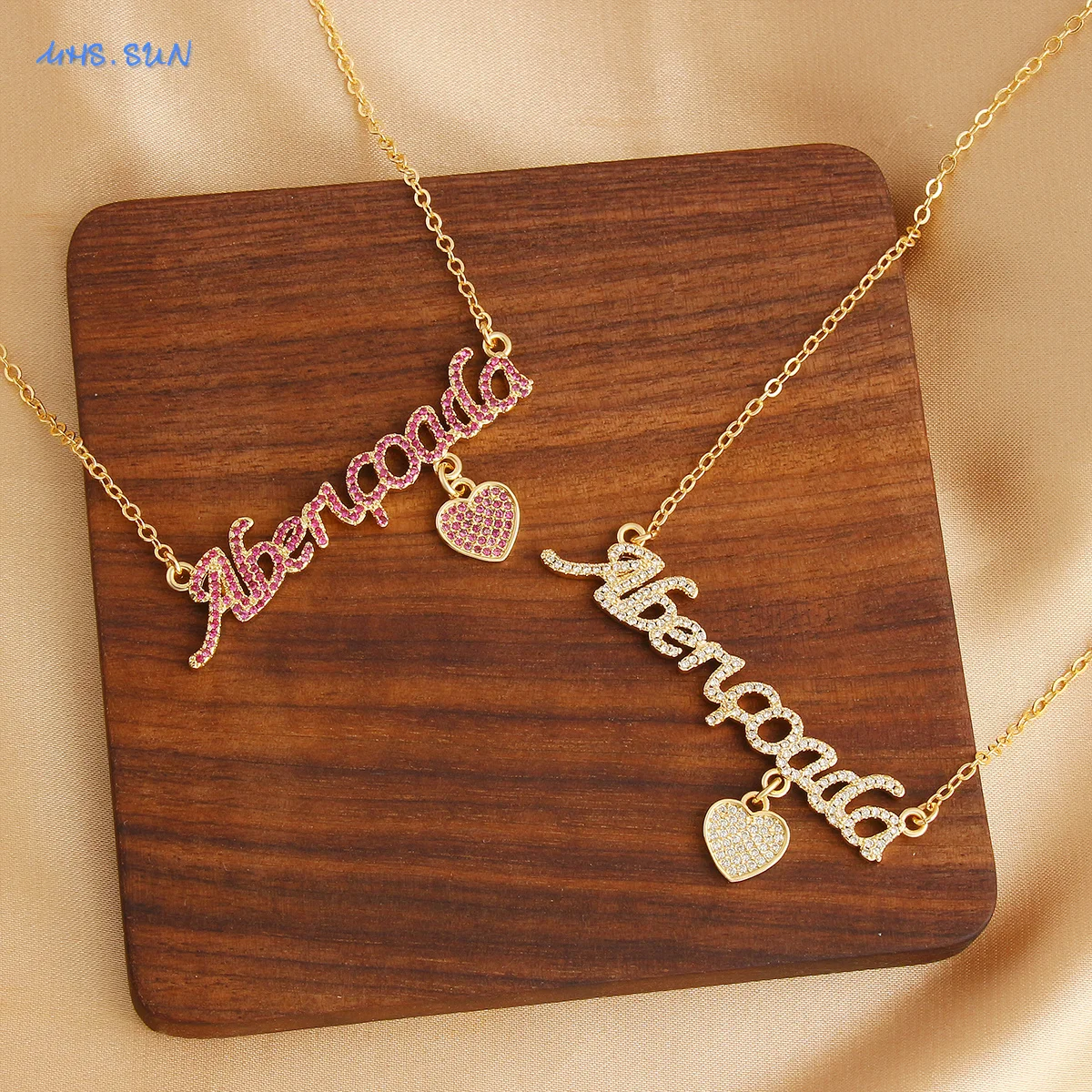 SUNSLL Trendy Cubic Zircon Heart Pendants Necklaces Personalized Letters Gold Plated For Women Girls Party Jewelry Gifts
SUNSLL Trendy Cubic Zircon Heart Pendants Necklaces Personalized Letters Gold Plated For Women Girls Party Jewelry Gifts
