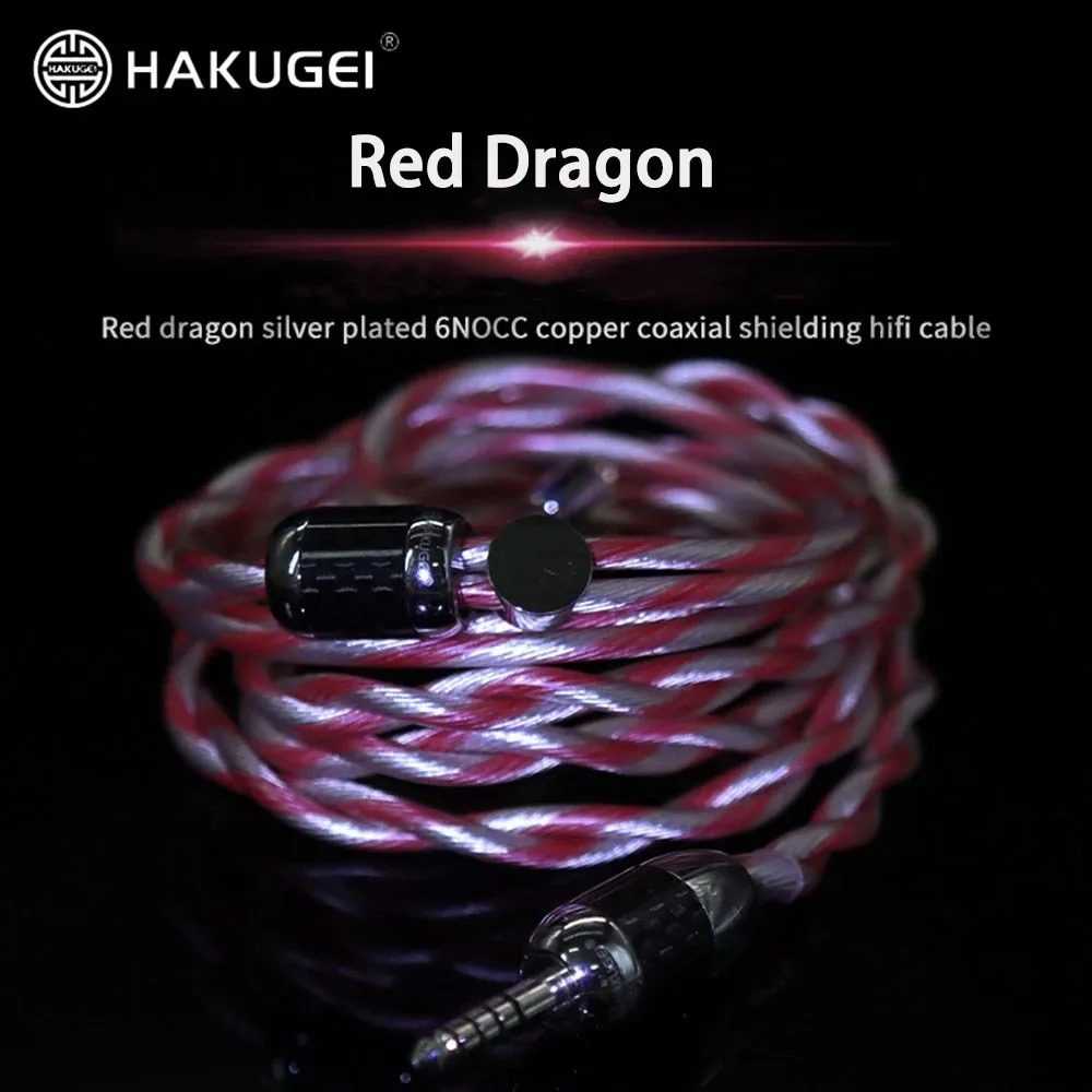 HAKUGEI Red Dragon Silver Plated 6NOCC Copper Coaxial Shield Earphone Upgrade Cable 2Pin 0.78mm MMCX for Shure SE215 KXXS
HAKUGEI Red Dragon Silver Plated 6NOCC Copper Coaxial Shield Earphone Upgrade Cable 2Pin 0.78mm MMCX for Shure SE215 KXXS