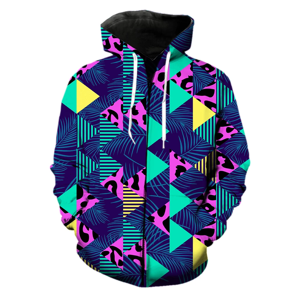 

Animal Abstract Texture Men's Zipper Hoodie Unisex Funny Fashion Teens 3D Print Tops Oversized Sweatshirts Long Sleeve Cool