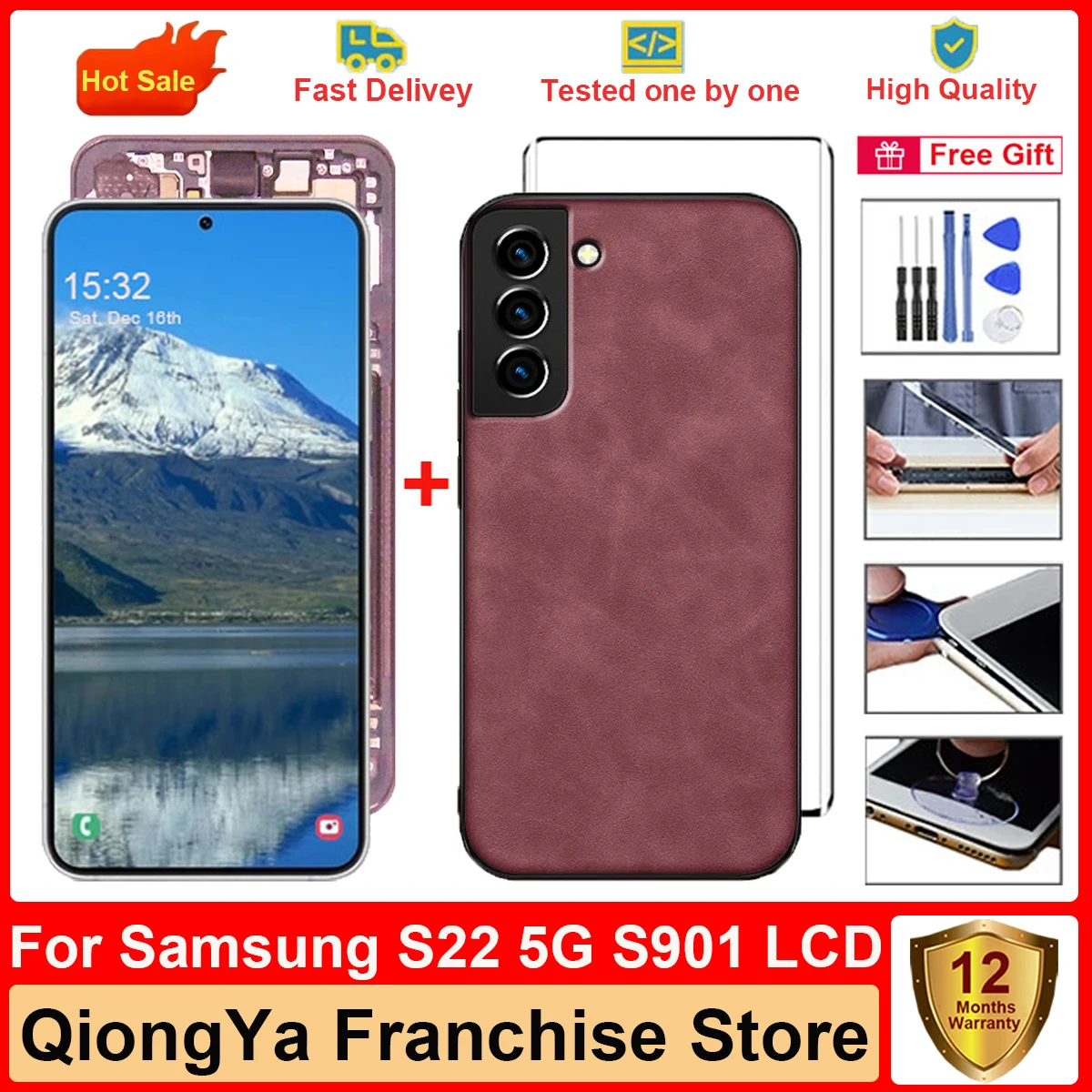 Tested 6.1" AMOLED s22 Display For Samsung Galaxy S22 5G S901 SM-S901F S901B S901B/DS LCD with Touch Screen Digitizer Assembly
Tested 6.1" AMOLED s22 Display For Samsung Galaxy S22 5G S901 SM-S901F S901B S901B/DS LCD with Touch Screen Digitizer Assembly