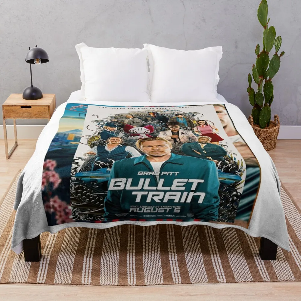 

Bullet Train Movie 2022 remix poster Throw Blanket Personalized Gift Extra Large Throw Blanket Luxury Thicken Blanket anime