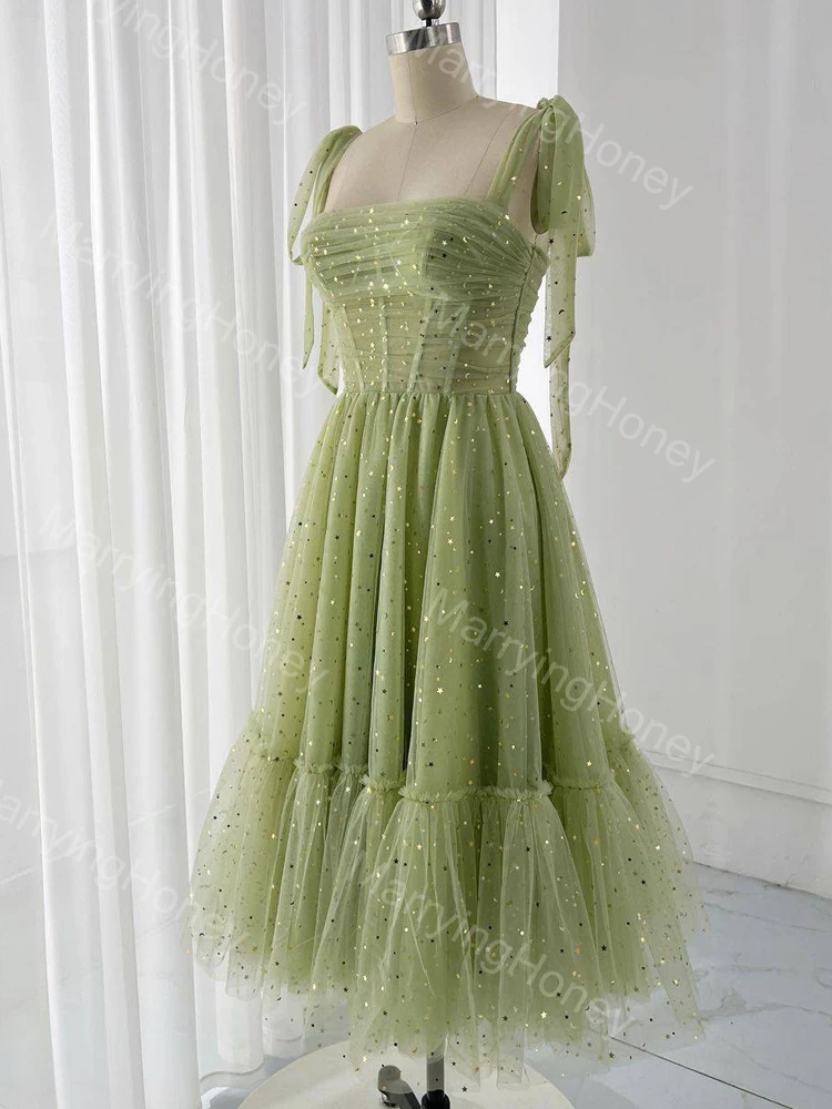 Sparkly Starry Tulle Spaghetti Strap Prom Dress for Women A Line Boat Neck Ruched Sleeveless Summer Dress for Wedding Party
Sparkly Starry Tulle Spaghetti Strap Prom Dress for Women A Line Boat Neck Ruched Sleeveless Summer Dress for Wedding Party