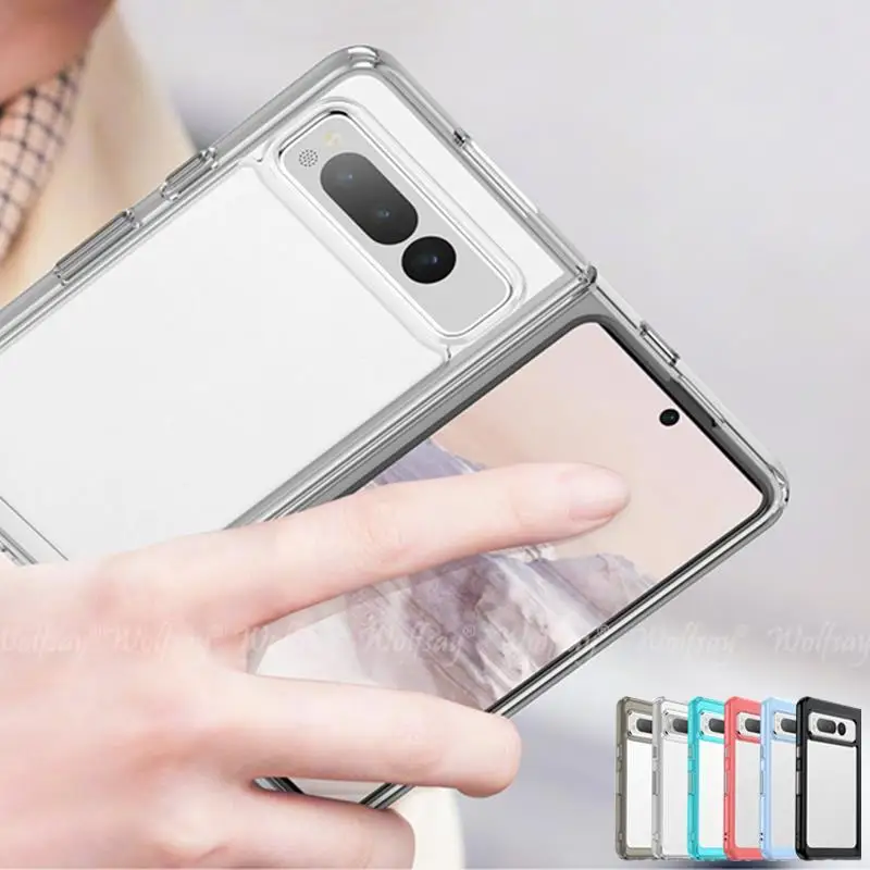 For Google Pixel Fold Case Silicone Clear Border Shockproof TPU Capa Pixel Fold Phone Cover For Pixel Fold Cover Protector
For Google Pixel Fold Case Silicone Clear Border Shockproof TPU Capa Pixel Fold Phone Cover For Pixel Fold Cover Protector