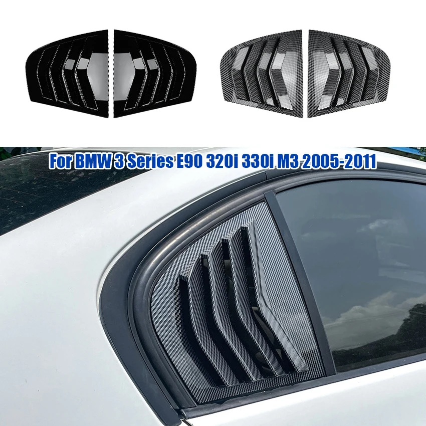 

Car Rear Side Window Louver Shutter Triangle Blinds For BMW 3 Series M3 E90 320i 330i 2005-2011 Tail Window Shutter ABS Decorate