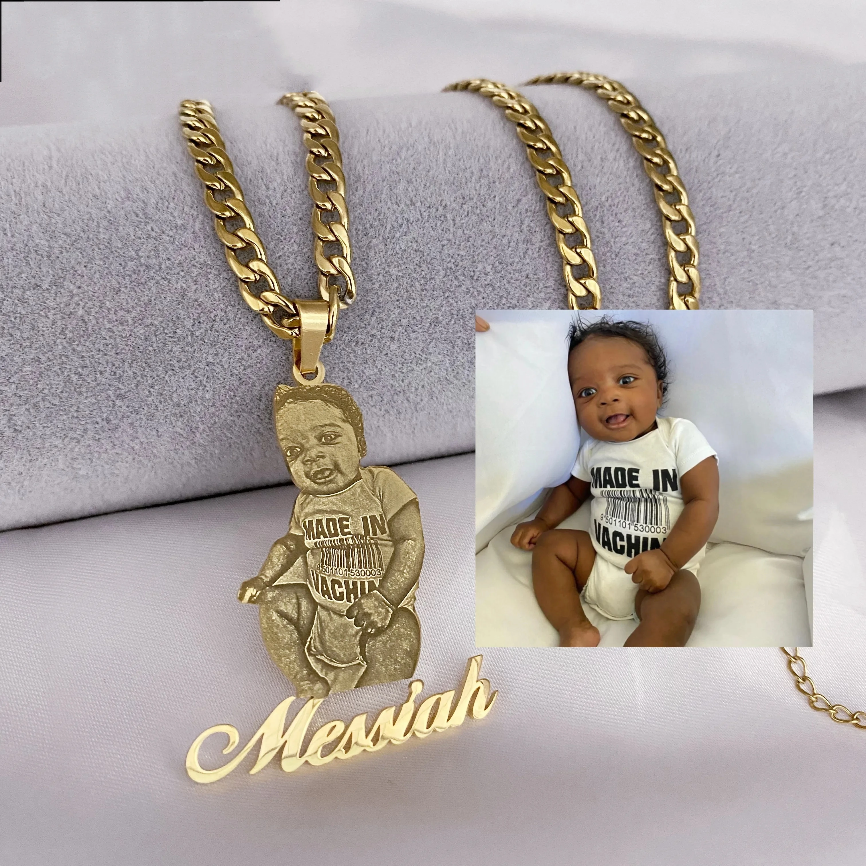 Custom Photo Necklace for Women Stainless Steel Custom Picture Nameplate Pendant Necklace for Kids Engrave Memory Jewelry
Custom Photo Necklace for Women Stainless Steel Custom Picture Nameplate Pendant Necklace for Kids Engrave Memory Jewelry