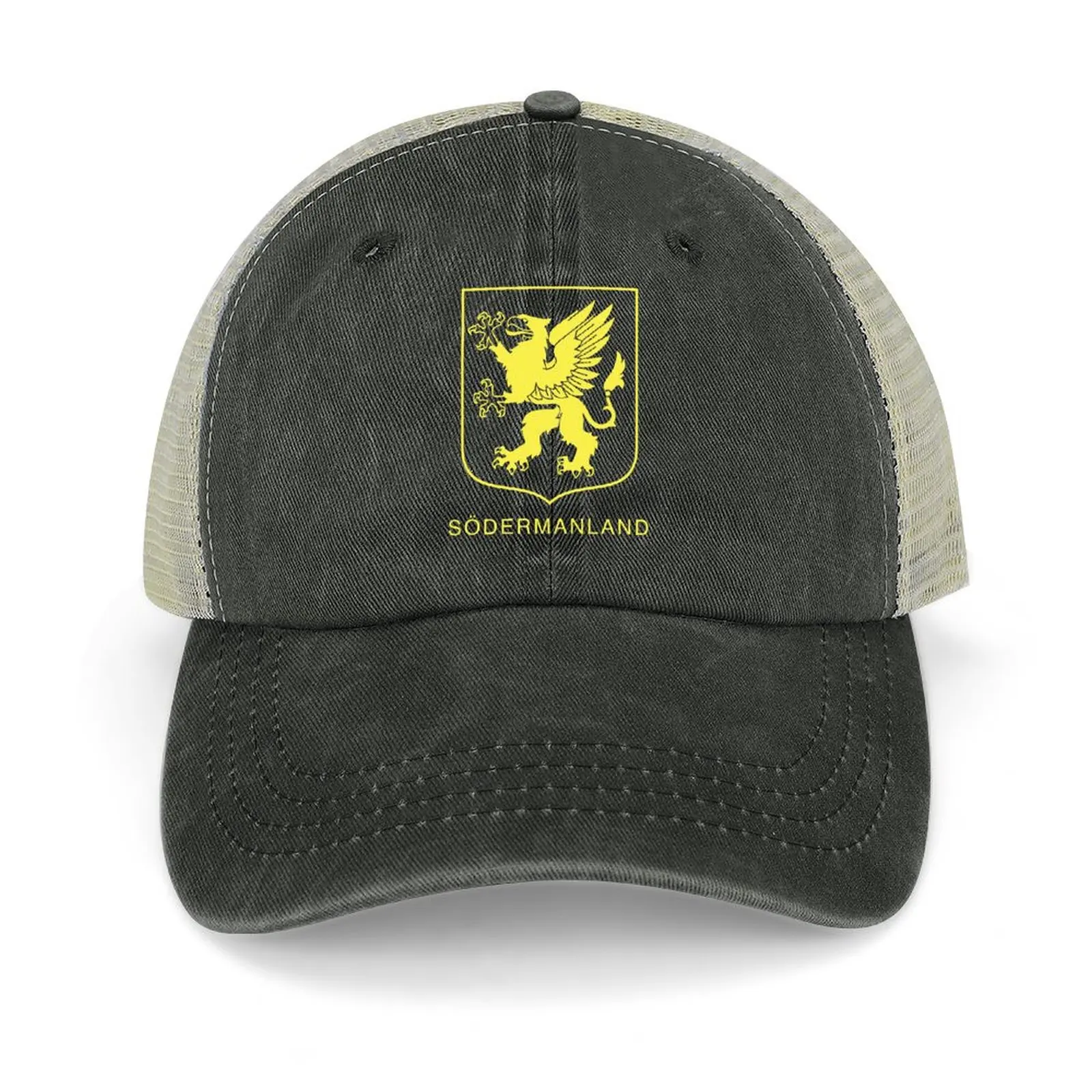 Rampant Griffin, the Coat of Arms of Sdermanland, Sweden, Yellow print (Svenska Landskap) Cowboy Hat
Rampant Griffin, the Coat of Arms of Sdermanland, Sweden, Yellow print (Svenska Landskap) Cowboy Hat