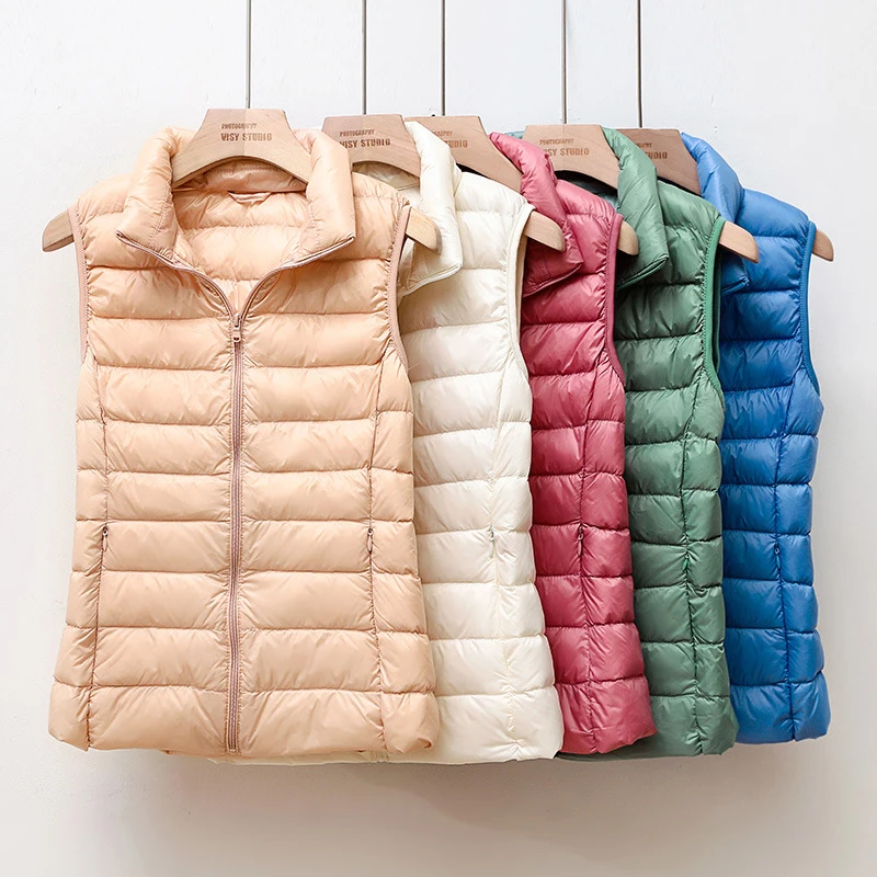 2023 New Ultra Light Down Vest Women Short Vest Windproof Lightweight Warm Waistcoat Female White Duck Down Down Coat Sleeveless
2023 New Ultra Light Down Vest Women Short Vest Windproof Lightweight Warm Waistcoat Female White Duck Down Down Coat Sleeveless