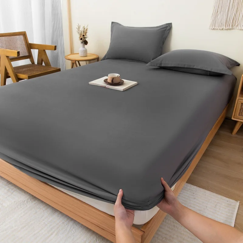 Solid Color Brushed Fitted Sheet Comfortable Skin-friendly Cotton Single Double Bed Cover Dustproof Protective Bedding Wholesale
Solid Color Brushed Fitted Sheet Comfortable Skin-friendly Cotton Single Double Bed Cover Dustproof Protective Bedding Wholesale
