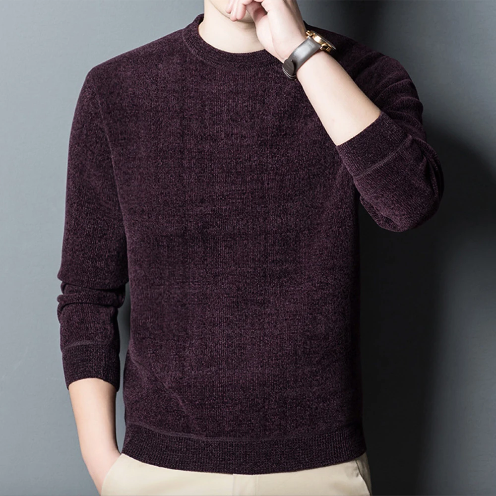 New Men's Clothing O-Neck Sweater Autumn Winter Warm Fleece Thick Knitted Pullovers Long Sleeve Solid Color Male Tops
New Men's Clothing O-Neck Sweater Autumn Winter Warm Fleece Thick Knitted Pullovers Long Sleeve Solid Color Male Tops