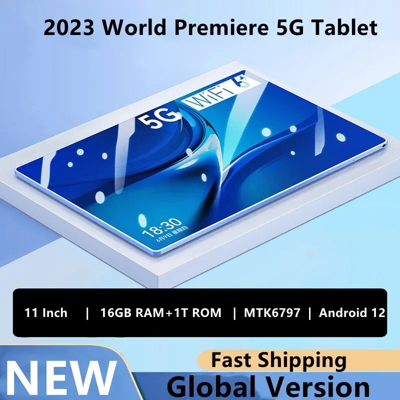 11 Inch Android Tablet Android 12 16GB RAM +1T ROM Deca Core 8+13MP WPS+5G WiFi Bluetooth Dual SIM Phone Call Tablet Pc
11 Inch Android Tablet Android 12 16GB RAM +1T ROM Deca Core 8+13MP WPS+5G WiFi Bluetooth Dual SIM Phone Call Tablet Pc