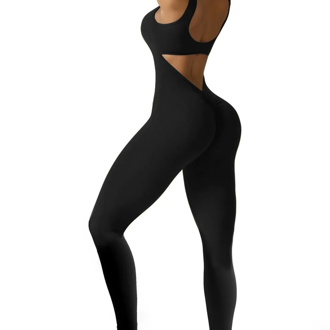 

Новинка лета 2024, Женский пикантный цельный костюм Спайс для девушек с открытой спиной, спортивный облегающий пуловер для фитнеса и йоги, цельный костюм