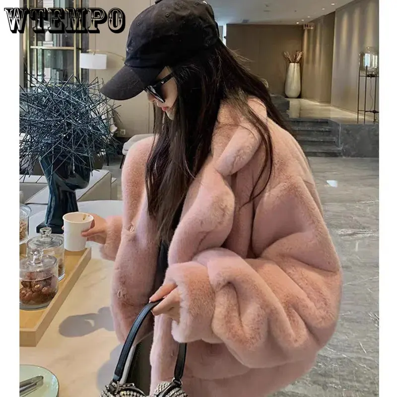 WTEMPO Women's Winter Fur Coats Female Loose Casual Thick Warm Cashmere Coats Office Ladies White Pink Jacket Mink Fur Outwear
WTEMPO Women's Winter Fur Coats Female Loose Casual Thick Warm Cashmere Coats Office Ladies White Pink Jacket Mink Fur Outwear