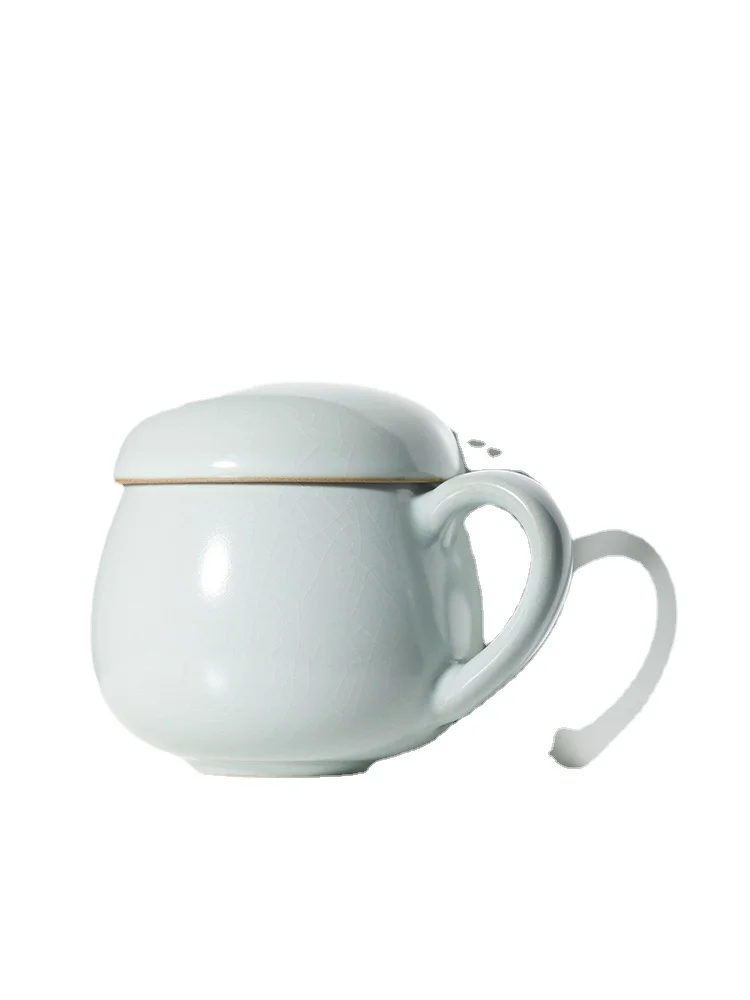 Tea Cup Ceramic withFilter Equipment Tea Water Separation withLid High-Grade Cyan Crackle Glaze Chinese Retro Desktop Decoration
Tea Cup Ceramic withFilter Equipment Tea Water Separation withLid High-Grade Cyan Crackle Glaze Chinese Retro Desktop Decoration