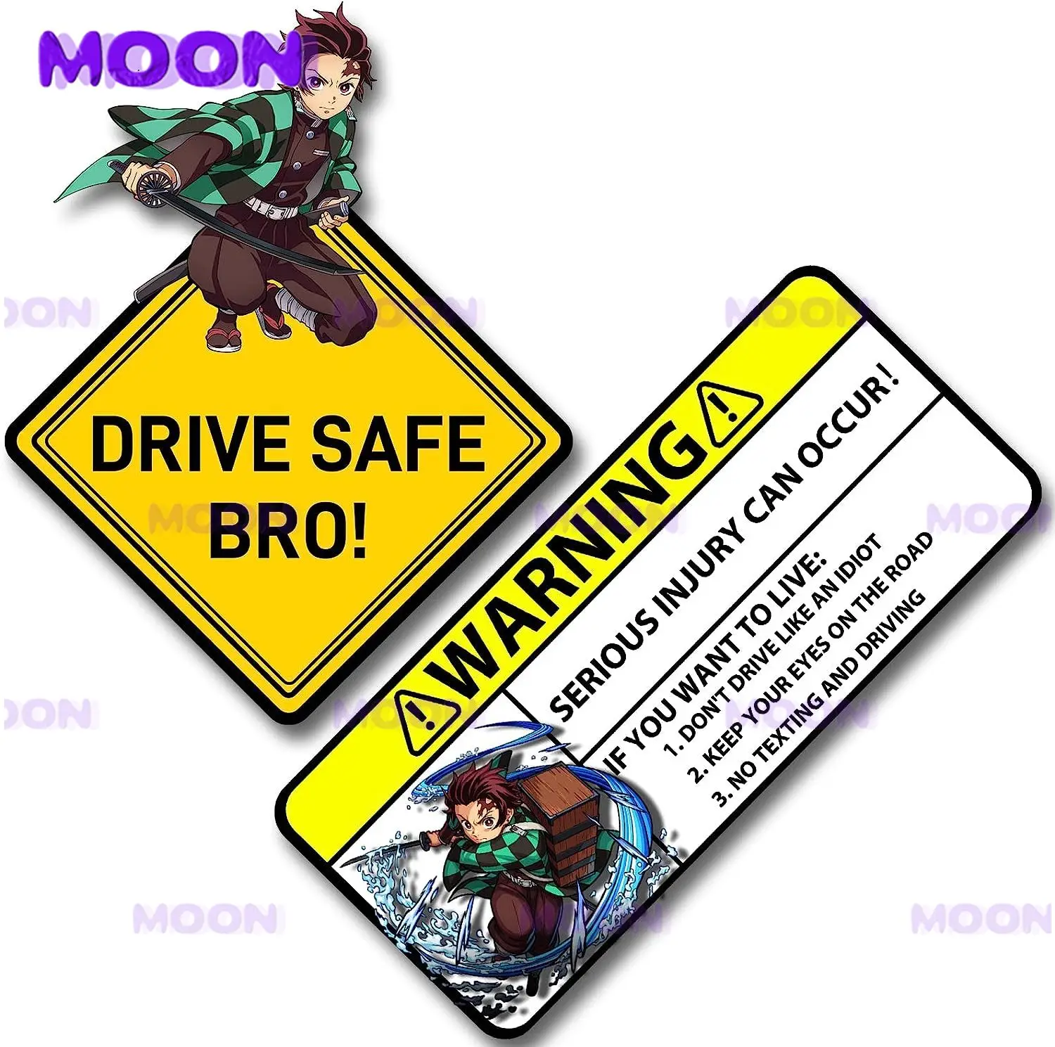 2-Piece Anime Warning Car Decal, Demon Killer Tanjirou Anime Decal Car Motorcycle Laptop Skateboard Vinyl Bumper Decal
2-Piece Anime Warning Car Decal, Demon Killer Tanjirou Anime Decal Car Motorcycle Laptop Skateboard Vinyl Bumper Decal