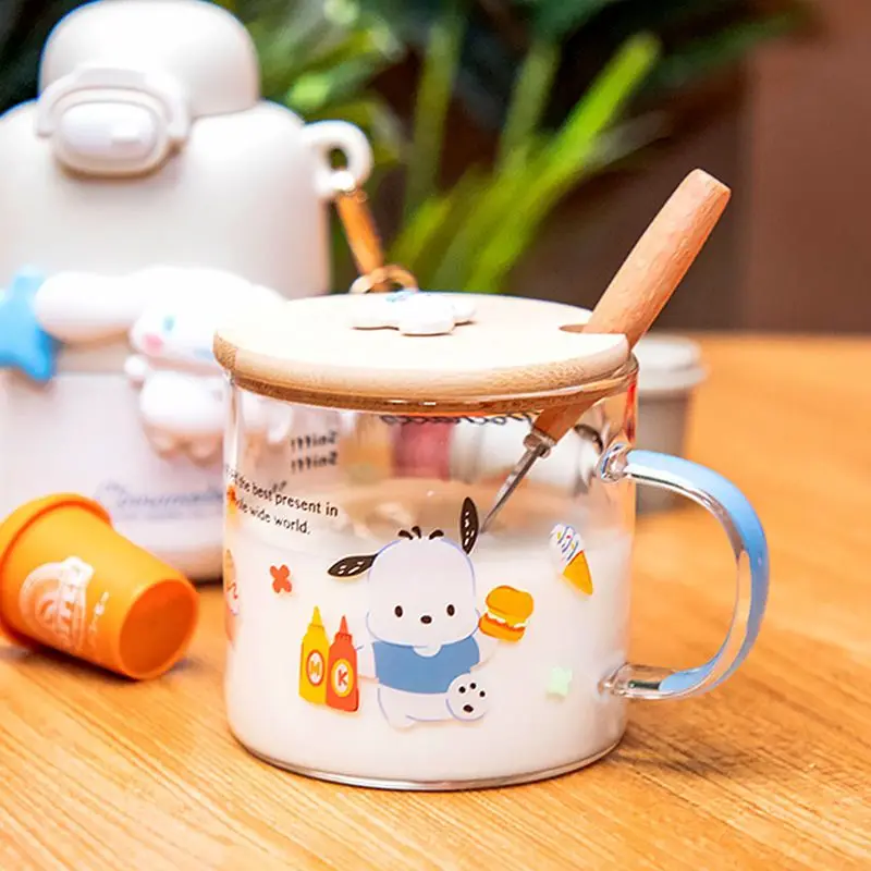 Kawaii Sanrioed Glass Cartoon Girl Heart Kuromi My Melody Cinnamoroll Pochacco Water Cup with Lid Spoon Gift for Boys and Girls
Kawaii Sanrioed Glass Cartoon Girl Heart Kuromi My Melody Cinnamoroll Pochacco Water Cup with Lid Spoon Gift for Boys and Girls
