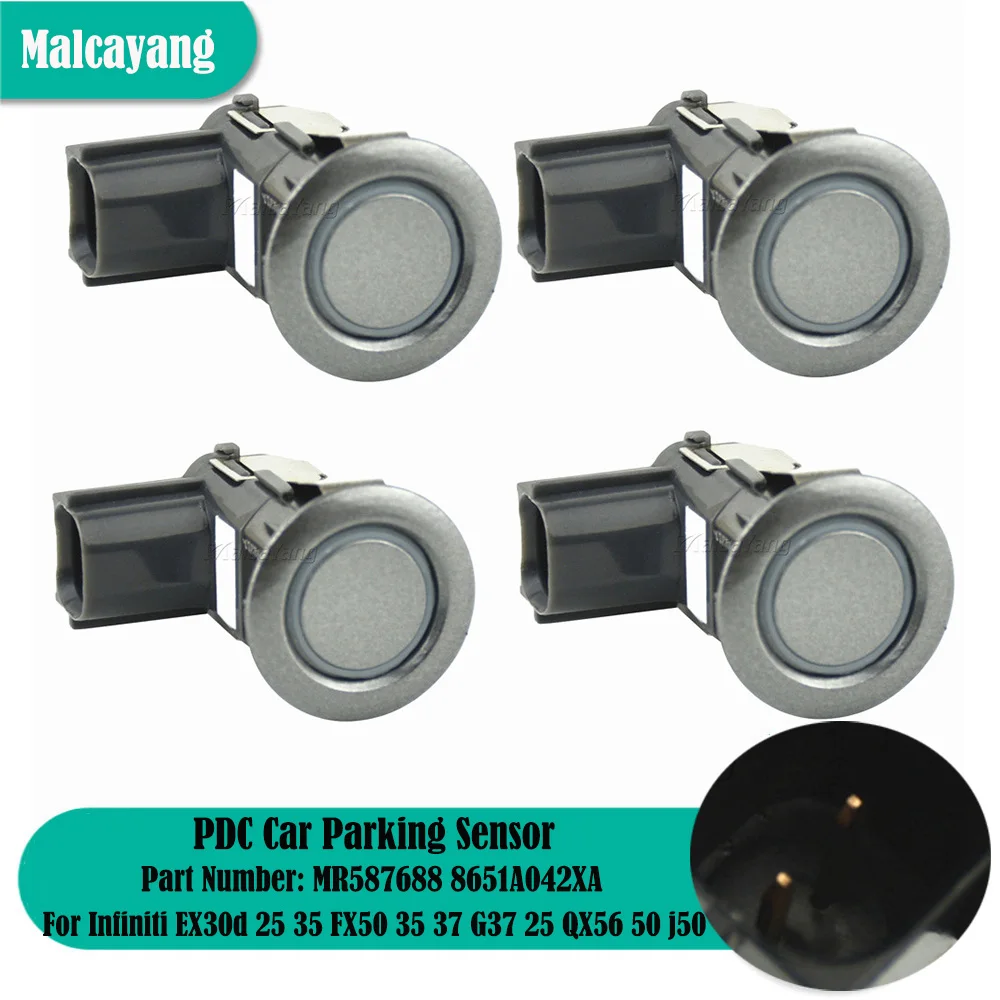 Auto Parts 4 PCS PDC Parking Sensor For Infiniti EX30d EX25 EX35 FX50 G37 G25 QX56 QX50 FX35 FX37 J50 MR587688 8651A042XA
Auto Parts 4 PCS PDC Parking Sensor For Infiniti EX30d EX25 EX35 FX50 G37 G25 QX56 QX50 FX35 FX37 J50 MR587688 8651A042XA