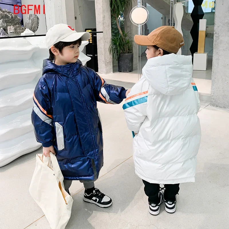 Korean Kids Warm Down Jacket For Boys Girls Fashion striped Hooded Parka Winter coat Children Outerwear Overcoat 3-9Y
Korean Kids Warm Down Jacket For Boys Girls Fashion striped Hooded Parka Winter coat Children Outerwear Overcoat 3-9Y