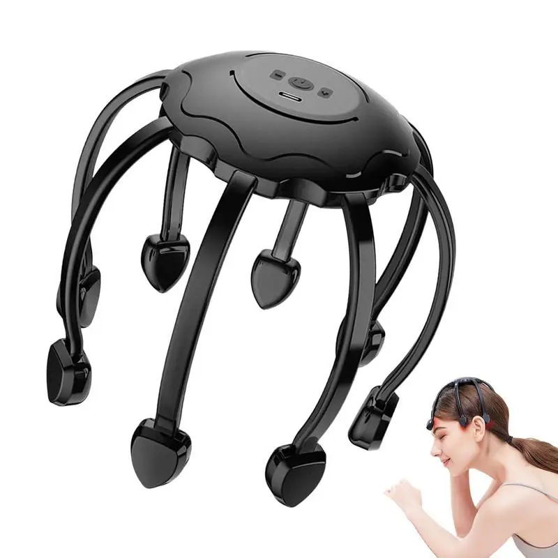 

Electric Head Massager 360 Degree Octopus Automatic Head Scratcher Electric Scalp Massager 8 Claw Finger Massage Tool For Travel