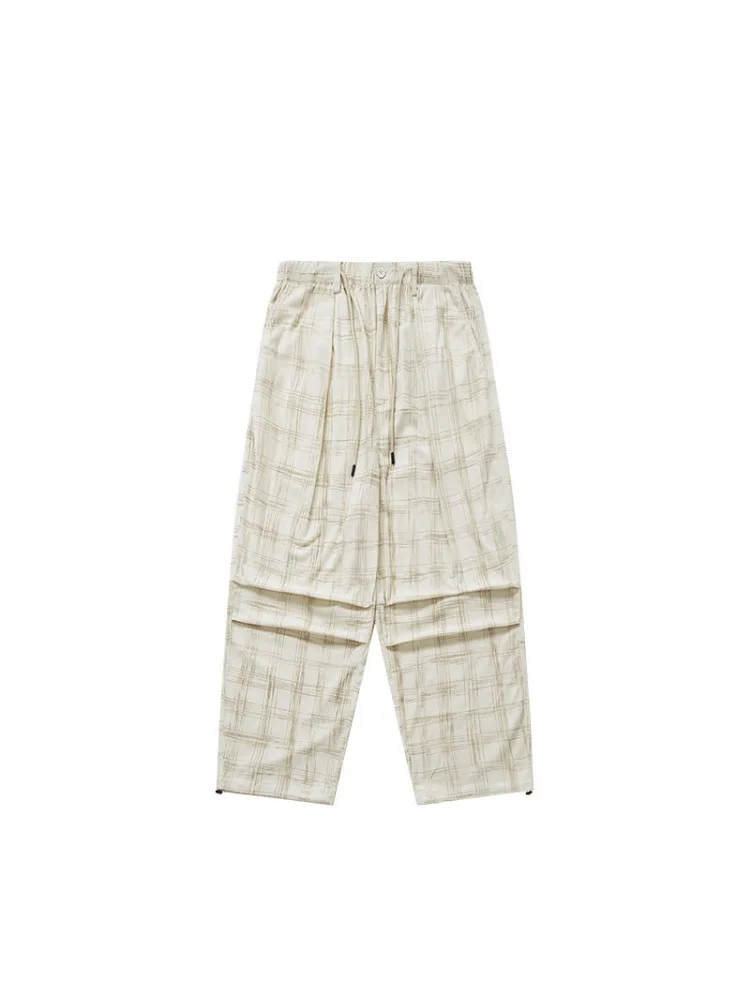 Vintage Check Corduroy Wide-Leg Pants Unisex Harajuku Elastic Waist Plaid Trousers
Vintage Check Corduroy Wide-Leg Pants Unisex Harajuku Elastic Waist Plaid Trousers