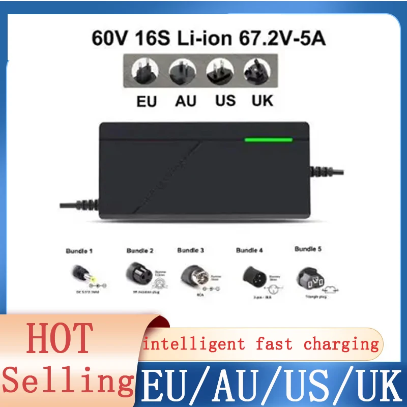 

lithium-ion battery pack New 36V 48V 60V 72V 5A intelligent fast charging 42V 54.6V 67.2V 84V 5A charger 10S 13S 16S 20S