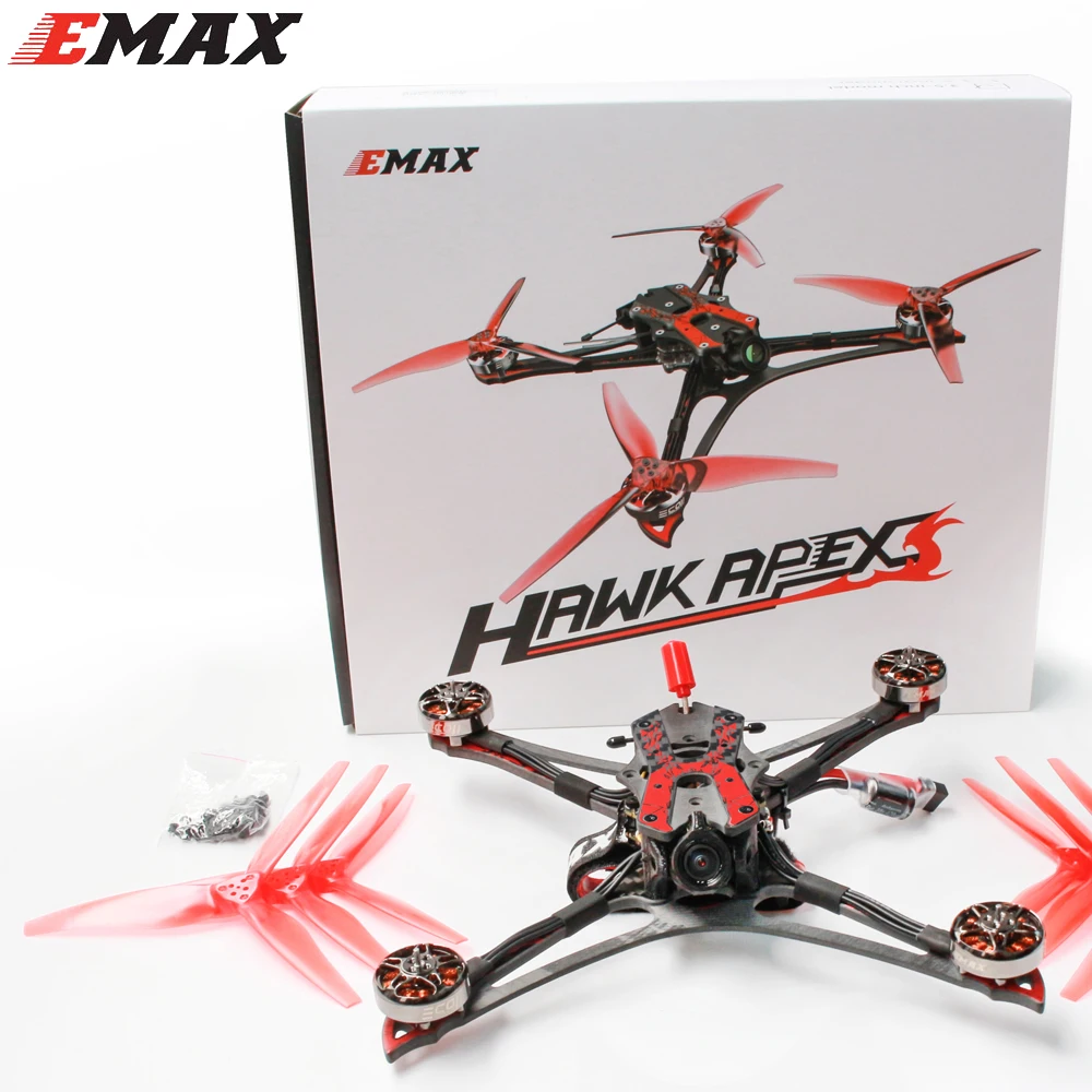 

Emax Hawk Apex 3.5"/ 5" 4S/4-6S FPV Racing Drone STM32F7 4IN1 25A ESC ECOII 2004 Motor Runcam Nano HD Zero Camera 720P BNF PNP