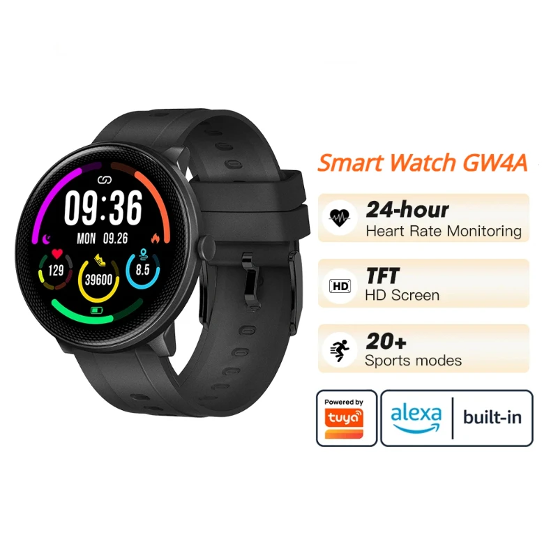 2024 GW4A TFT Screen Smartwatch More Than 20 Sports Modes IP68 Waterproof Fitness Blood Pressure Monitor for Alexa Tuya Phones
2024 GW4A TFT Screen Smartwatch More Than 20 Sports Modes IP68 Waterproof Fitness Blood Pressure Monitor for Alexa Tuya Phones