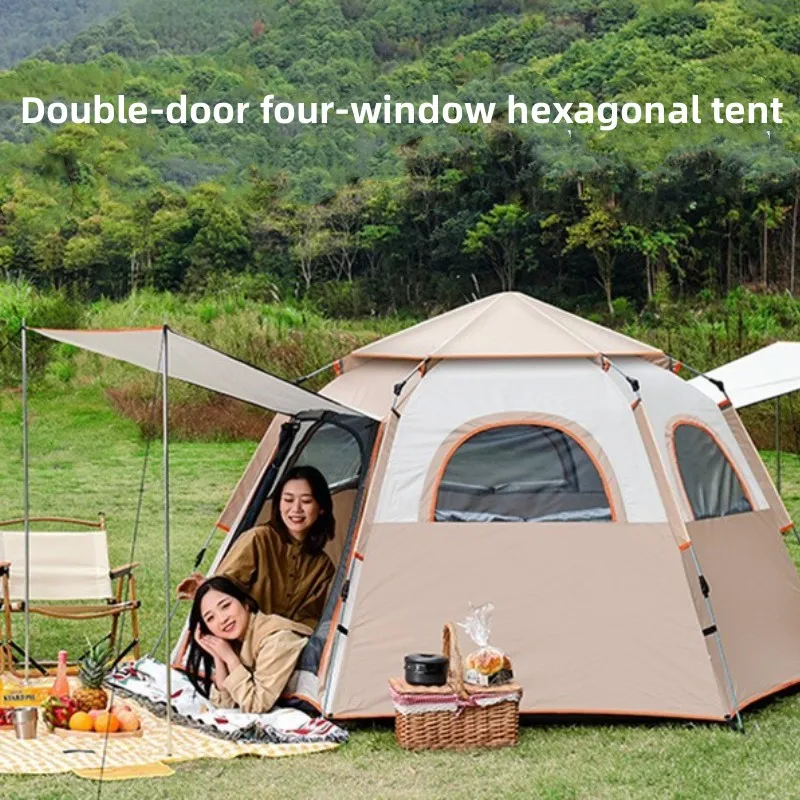 Outdoor Automatic Quick Open Dome Tent Rainfly Waterproof Camping Tent Family Outdoor Instant Setup Tent With Bag 3-8 Person
Outdoor Automatic Quick Open Dome Tent Rainfly Waterproof Camping Tent Family Outdoor Instant Setup Tent With Bag 3-8 Person