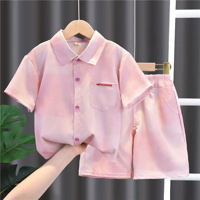 Boys Summer Short Sleeved Shirt Set 2024 New Small and Medium-sized Children Trendy Baby Thin Korean Casual Set
Boys Summer Short Sleeved Shirt Set 2024 New Small and Medium-sized Children Trendy Baby Thin Korean Casual Set