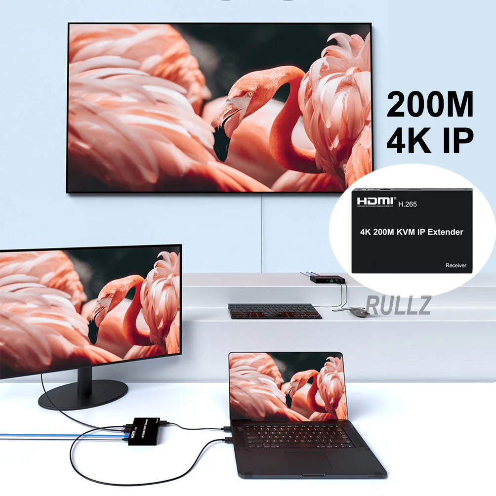 4K 200m HDMI Ethernet Extender Over IP RJ45 Cat5e/6 Cable Can Many To Many Transmitter and Receiver KVM Network Switch Splitter
4K 200m HDMI Ethernet Extender Over IP RJ45 Cat5e/6 Cable Can Many To Many Transmitter and Receiver KVM Network Switch Splitter