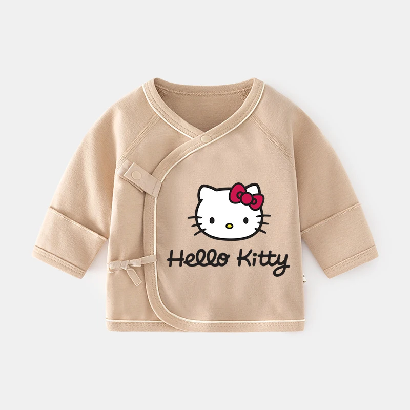 Топ HelloKitty с длинным рукавом для новорожденных Kawaii Sanrio Kt детское нижнее белье с половинной спиной без косточек из чистого хлопка мягкая детская одежда
Топ HelloKitty с длинным рукавом для новорожденных Kawaii Sanrio Kt детское нижнее белье с половинной спиной без косточек из чистого хлопка мягкая детская одежда