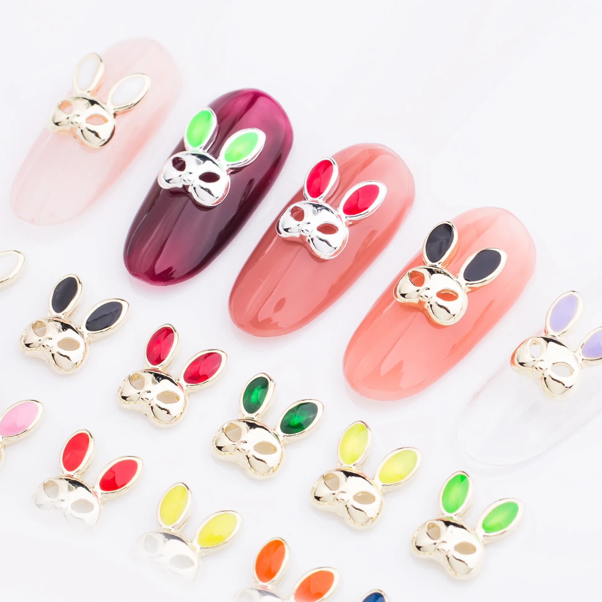 10pcs Enamel Metal Rabbit Mask Charms for Nail Art Decoration Nail Rhinestone Crystal Jewelry Supplies
10pcs Enamel Metal Rabbit Mask Charms for Nail Art Decoration Nail Rhinestone Crystal Jewelry Supplies