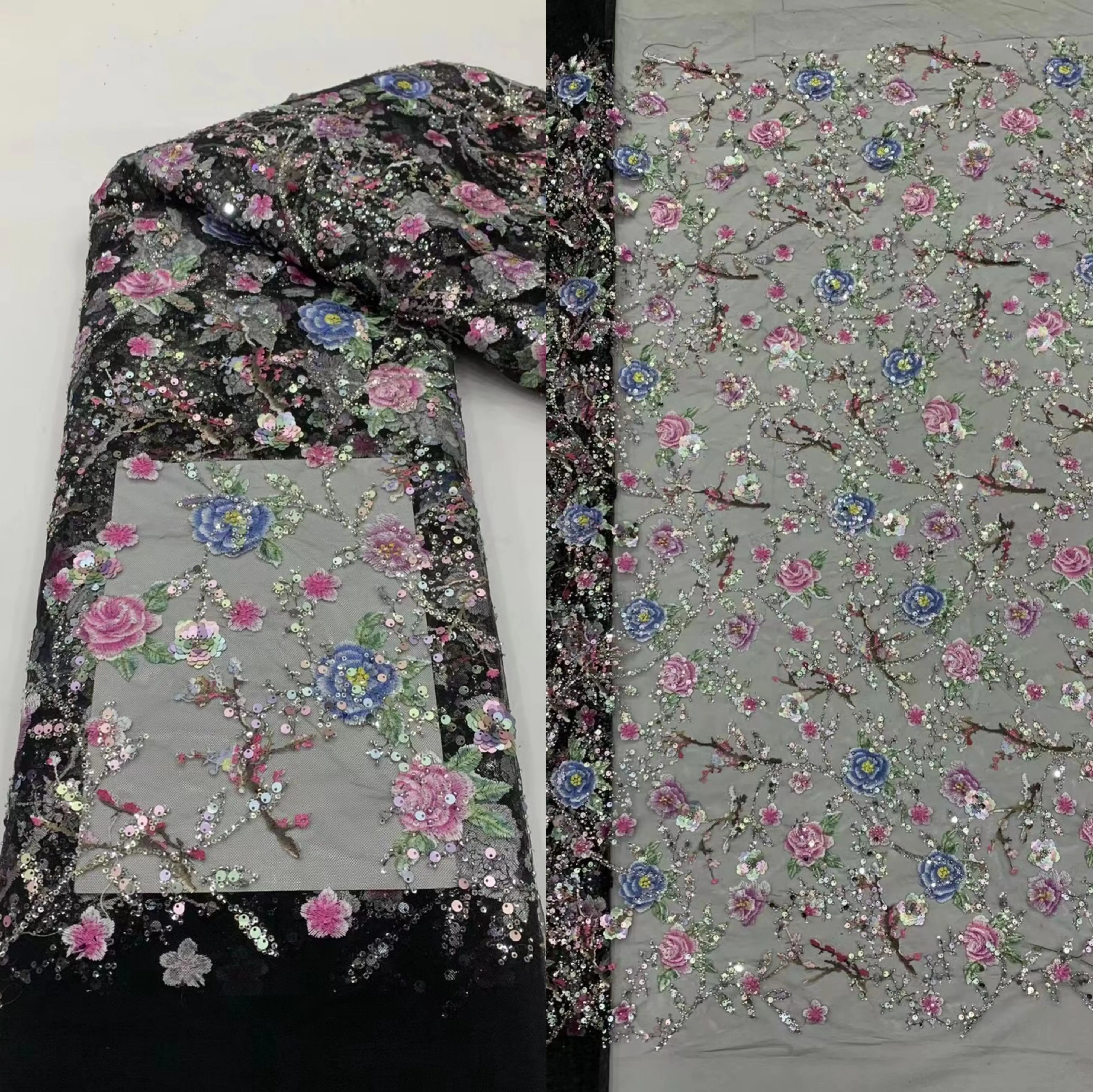 Nigerian Lace Fabrics With Sequins beads for Wedding SYJ-1302417 High Quality Embroidery Tulle Lace French African Lace Fabric
Nigerian Lace Fabrics With Sequins beads for Wedding SYJ-1302417 High Quality Embroidery Tulle Lace French African Lace Fabric