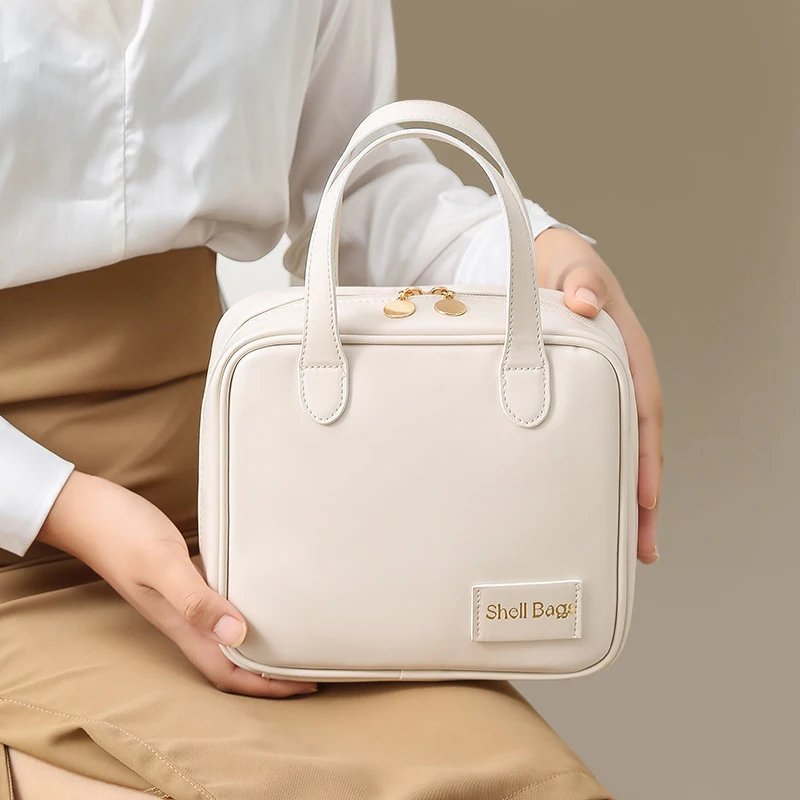 Women's Makeup Bag Elegant PU Leather Simple Portable Small Square Bag Travel New Portable Cosmetics Storage Bag
Women's Makeup Bag Elegant PU Leather Simple Portable Small Square Bag Travel New Portable Cosmetics Storage Bag