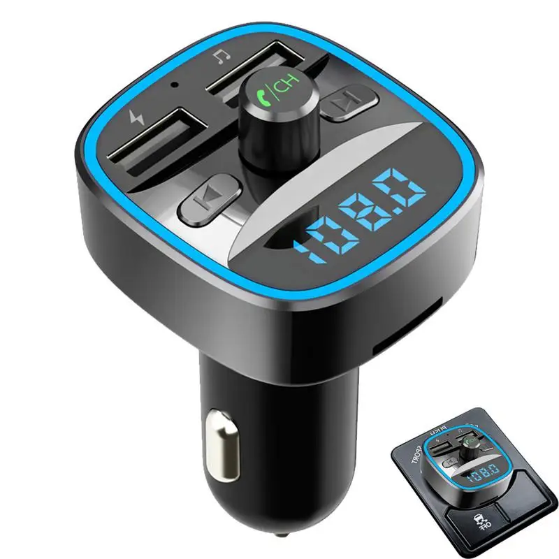 

Car Wireless Adapter Hands Free Car Adapter Dual USB Car Charger Automotive Cardless Adapter Bluetoth FM Transmitter Auto Goods