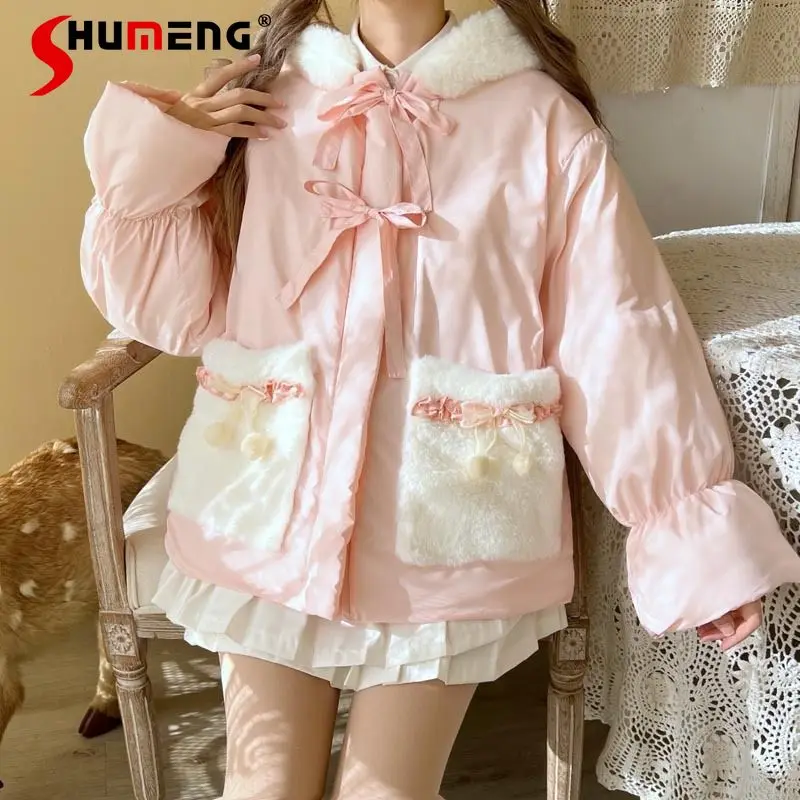Japanese Style Lolita Sweet Coat for Women 2023 Autumn and Winter New Cute Girl Loose Long Sleeve Plush Cotton-Padded Jackets
Japanese Style Lolita Sweet Coat for Women 2023 Autumn and Winter New Cute Girl Loose Long Sleeve Plush Cotton-Padded Jackets