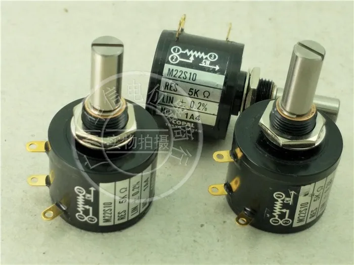 Printing machinery accessories Japan Kebao COPAL M22S10 5K10K 20K 100K multi turn potentiometer
Printing machinery accessories Japan Kebao COPAL M22S10 5K10K 20K 100K multi turn potentiometer