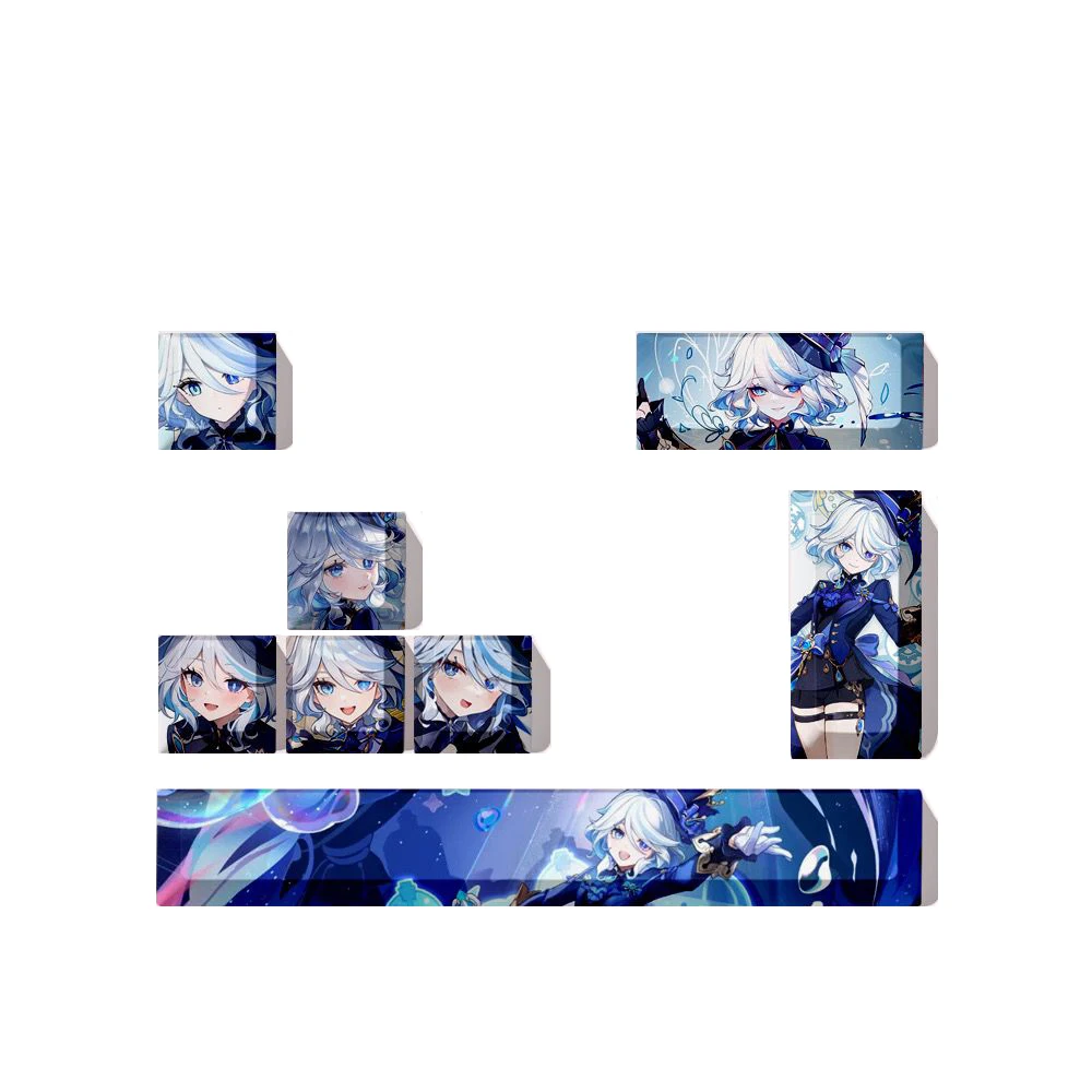 Genshin Fontaine Furina PBT Dye-sublimation Opaque Gaming Cherry Height Keycaps for Cherry MX Mechanical Keyboard Key Cap
Genshin Fontaine Furina PBT Dye-sublimation Opaque Gaming Cherry Height Keycaps for Cherry MX Mechanical Keyboard Key Cap