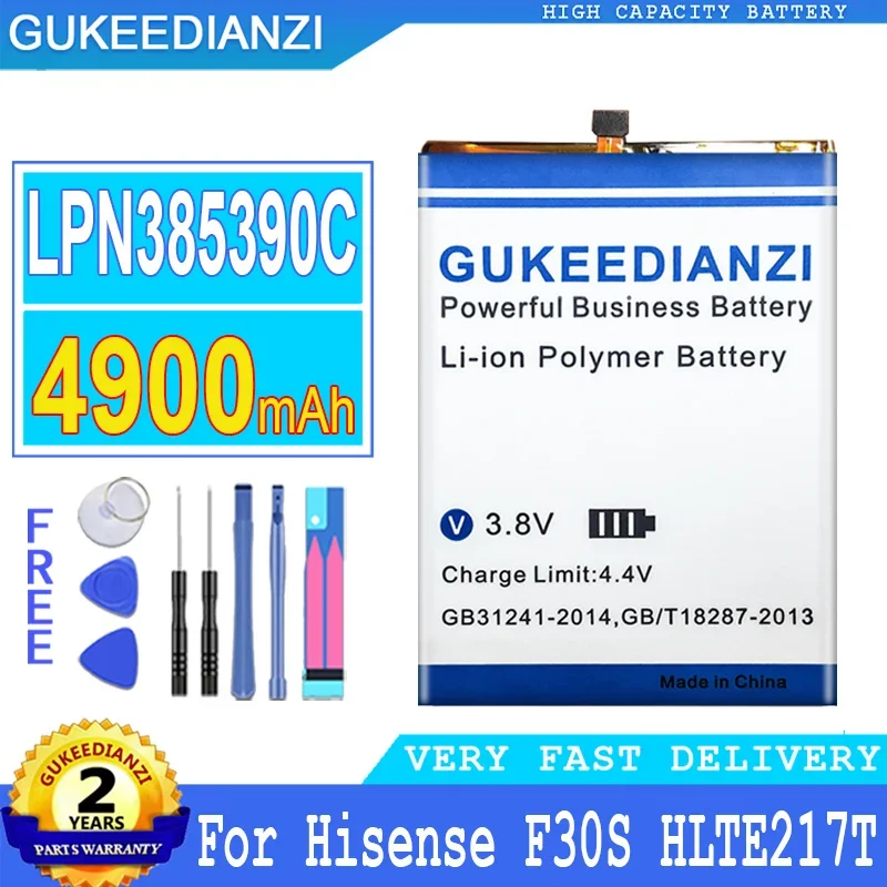 Replacement LPN385390C 4900mAh Mobile Phone Battery For Hisense HLTE217T F30S Smartphon Batteries
Replacement LPN385390C 4900mAh Mobile Phone Battery For Hisense HLTE217T F30S Smartphon Batteries