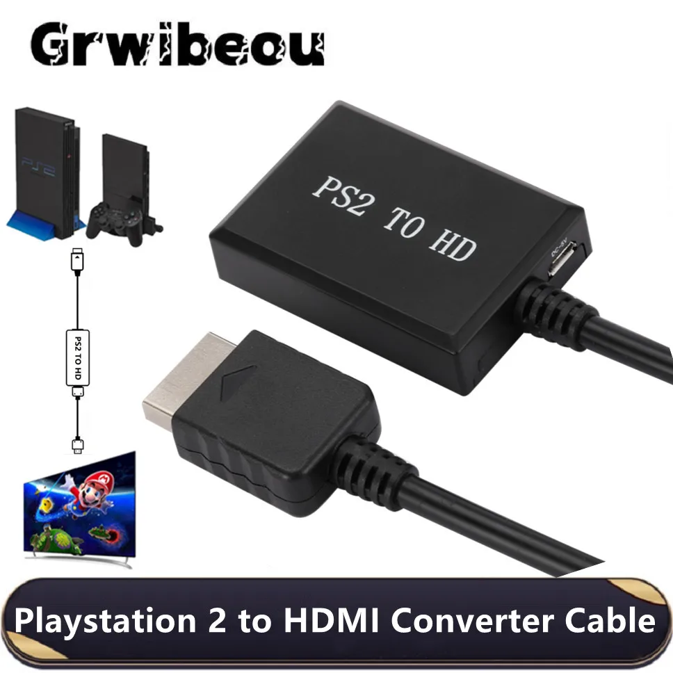 Grwibeou PS2 to HDMI Cable 1080P Audio Video Converter with USB Power Delivery Cable Supports All PS2 Display Modes PS2 TO HDMI
Grwibeou PS2 to HDMI Cable 1080P Audio Video Converter with USB Power Delivery Cable Supports All PS2 Display Modes PS2 TO HDMI