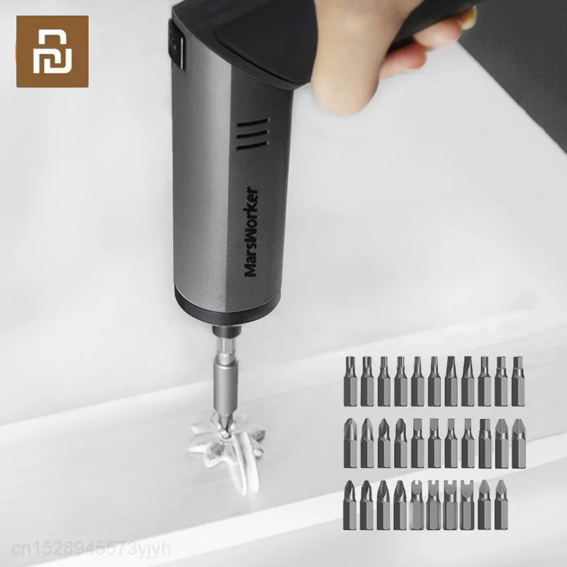 Youpin Marsworker Mini Electric Screwdriver Straight Curved Handle Tool 32pcs Steel Drill Bit Set Home Screw Driver Repair Tool
Youpin Marsworker Mini Electric Screwdriver Straight Curved Handle Tool 32pcs Steel Drill Bit Set Home Screw Driver Repair Tool