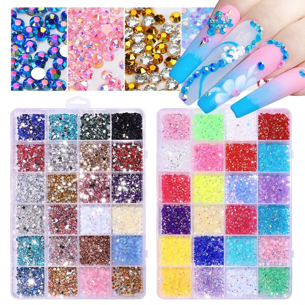 12 Grids/ Box Nail Art Flat Back Crystal Rhinestone Dazzling Diamonds Strass Manicure Tip 3D Decoration
12 Grids/ Box Nail Art Flat Back Crystal Rhinestone Dazzling Diamonds Strass Manicure Tip 3D Decoration