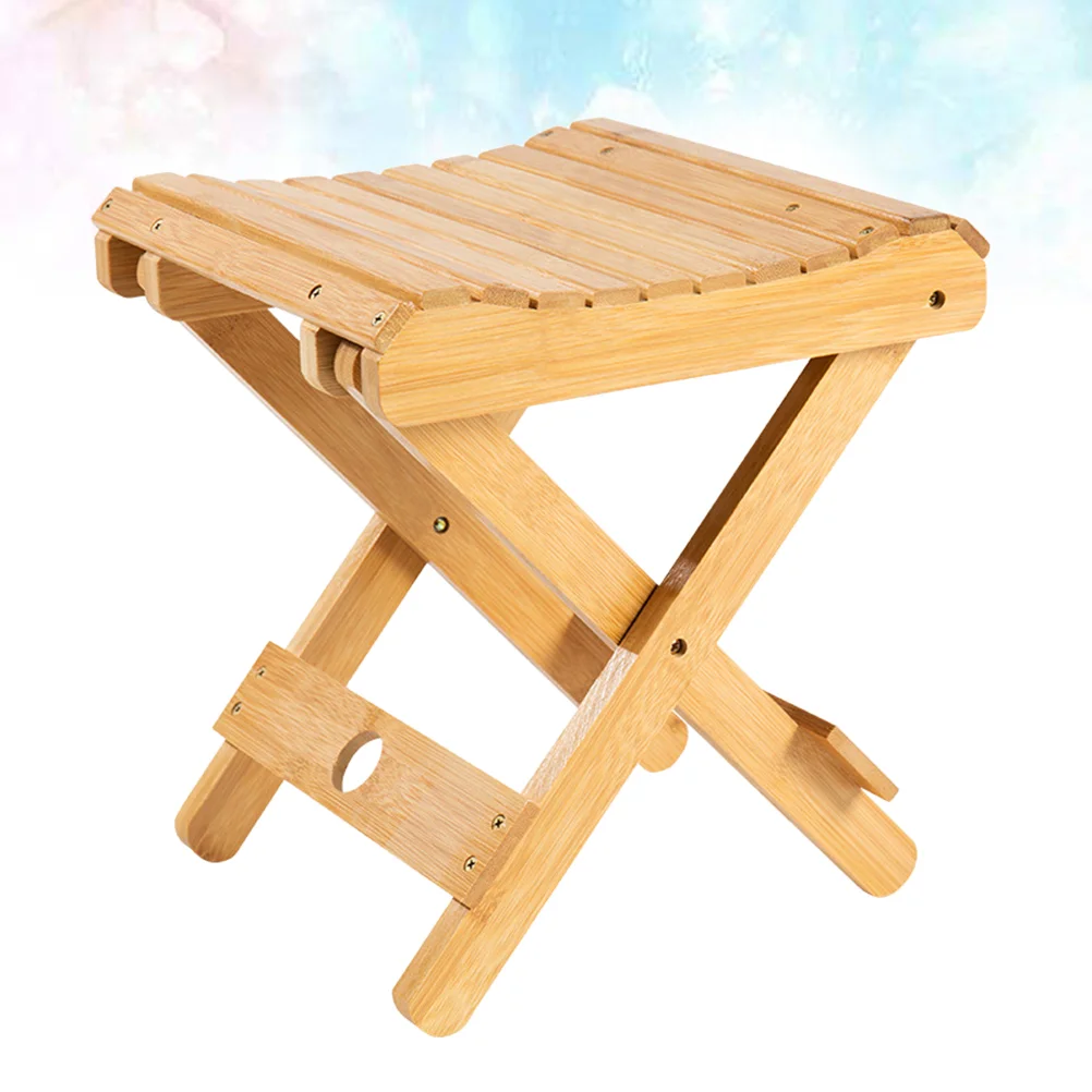 

Бамбуковый складной стул, портативный маленький Многофункциональный низкий стул, уличный рыболовный стул из массива дерева, маленький бытовой, 1 шт.