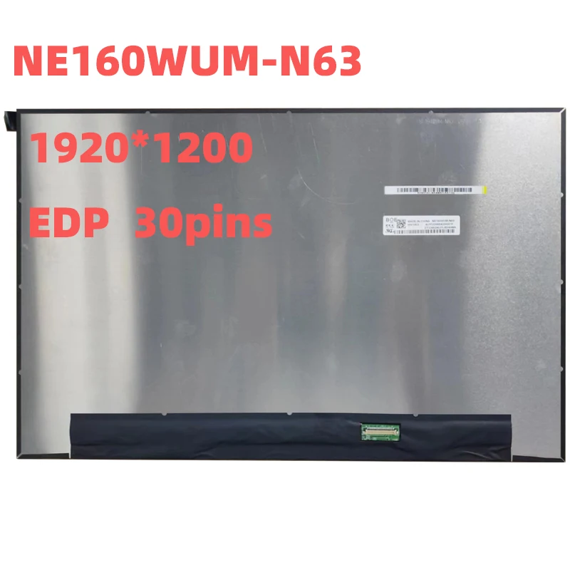 NE160WUM-N63 Laptop LCD Screen Display Panel Matrix 16 Inch 1920*1200 16:10(H:V) Contrast1200:1 IPS 30pins
NE160WUM-N63 Laptop LCD Screen Display Panel Matrix 16 Inch 1920*1200 16:10(H:V) Contrast1200:1 IPS 30pins