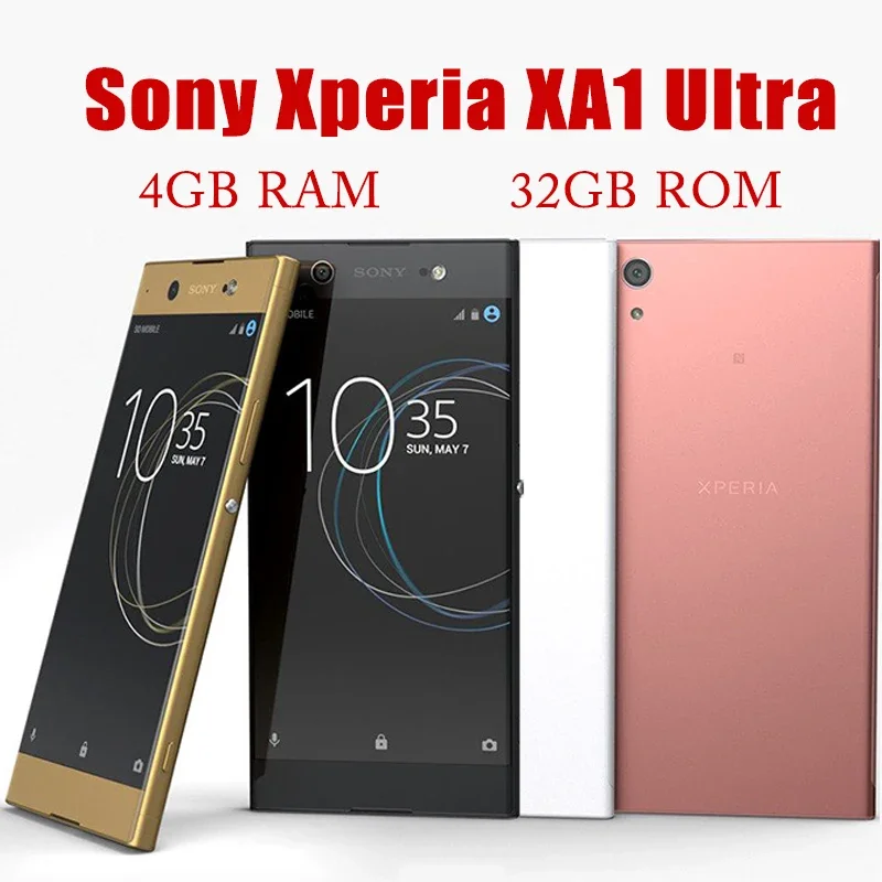 

Sony Xperia XA1 Ultra Smartphone Single/Dual GSM Sim LTE Android RAM 4GB ROM 32GB 64GB 6.0" Unlocked Original Mobile Bar Phone