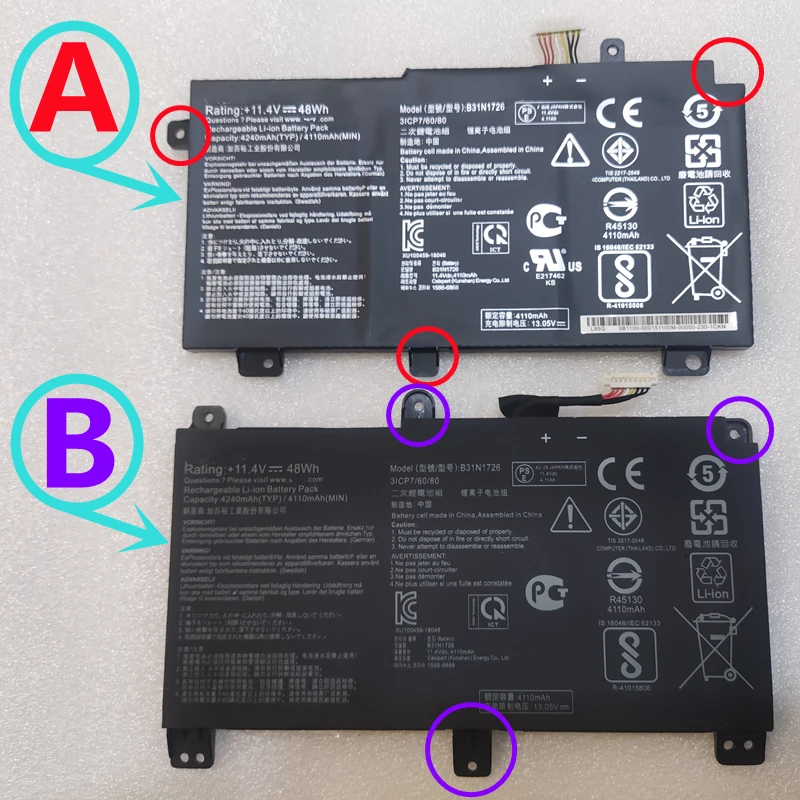 

B31N1726 Battery For ASUS TUF Gaming F17 FX504GM FX504GE FX504GD FX505GD FX80GM FX80GE FX86FM FX86FE ROG Strix G15 G512LI G531G