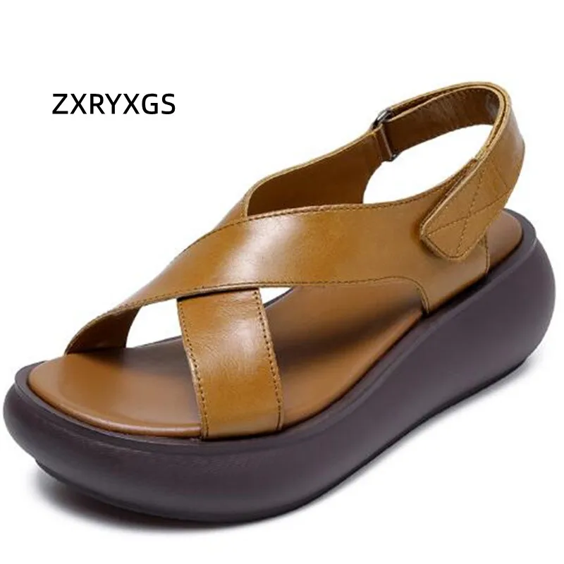 2024 New Summer Open Toe Toe Layer Cowhide Sandals Women Sandal Shoes Platform Wedges Sandals Heightening Shoes Fashion Sandals
2024 New Summer Open Toe Toe Layer Cowhide Sandals Women Sandal Shoes Platform Wedges Sandals Heightening Shoes Fashion Sandals