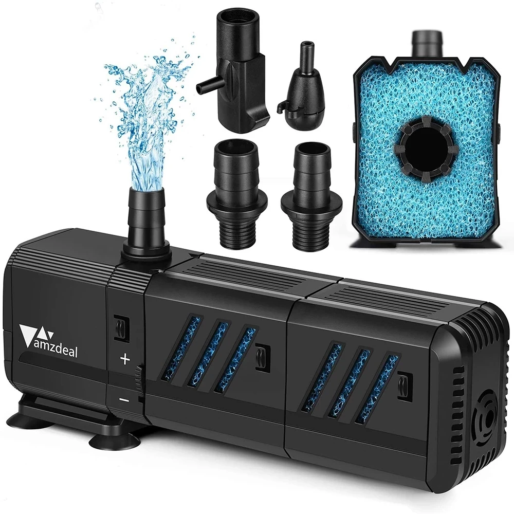 

Aquarium, Hydroponics And Fish Tank 4-in-1 Submersible Air Pump With Oxygen Filter