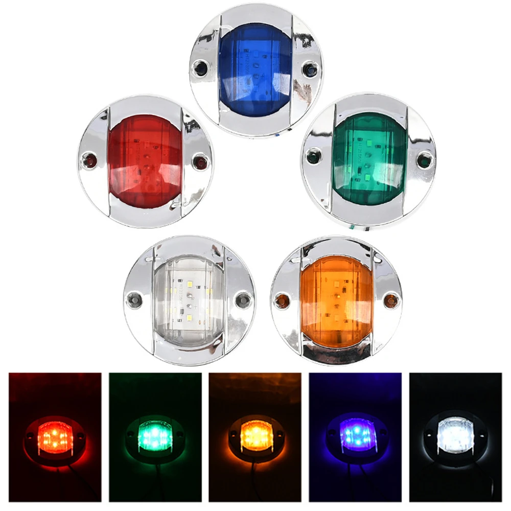 2Pcs 12V LED Marker Lights Chrome Running Lights For Boat Side Lights Trailer Clearance Lights Red Green Amber White Blue
2Pcs 12V LED Marker Lights Chrome Running Lights For Boat Side Lights Trailer Clearance Lights Red Green Amber White Blue