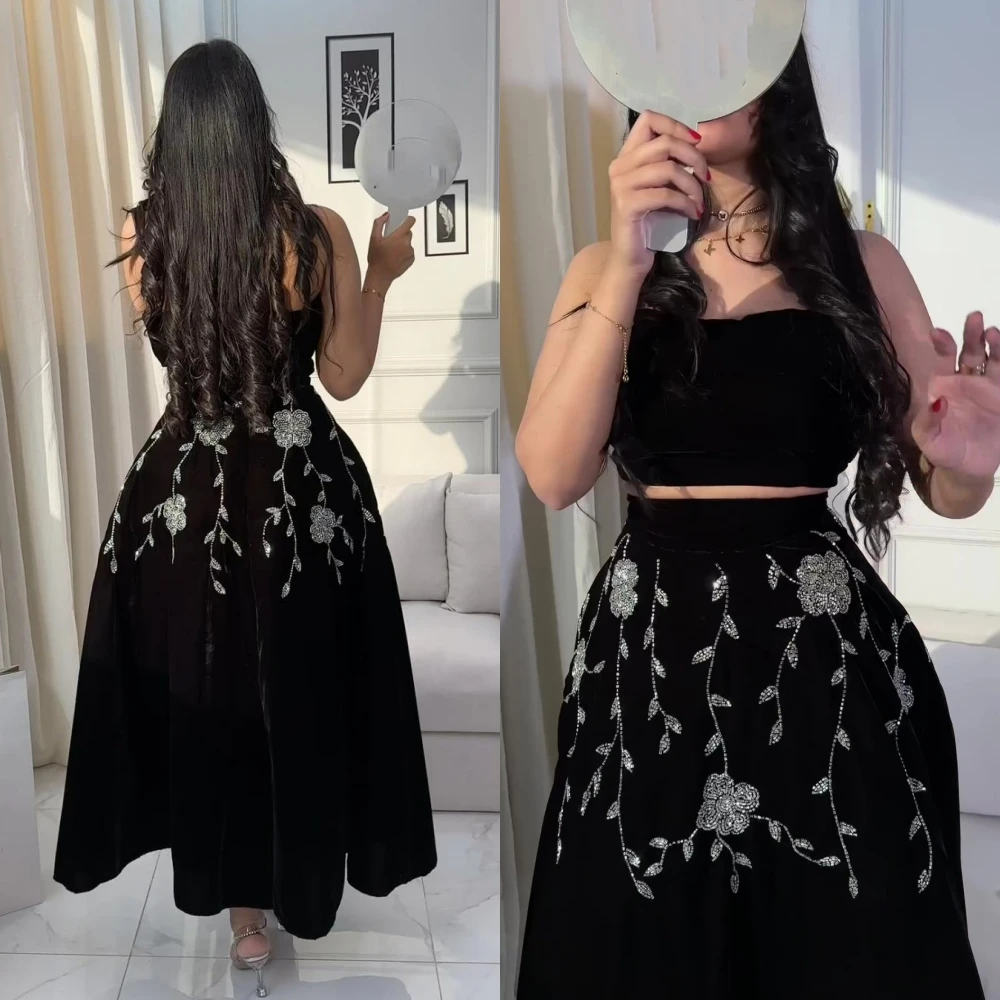 Ball Sparkle Strapless Gown Anke Length Party Dresses Applique Rhinestone Satin Formal Occasion فساتين مناسبة حسب الطلبفستا
Ball Sparkle Strapless Gown Anke Length Party Dresses Applique Rhinestone Satin Formal Occasion فساتين مناسبة حسب الطلبفستا